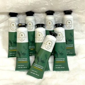 8pcs Eucalyptus + Spearmint Travel Size Hand Cream 1 FL Oz Bath and Body Works